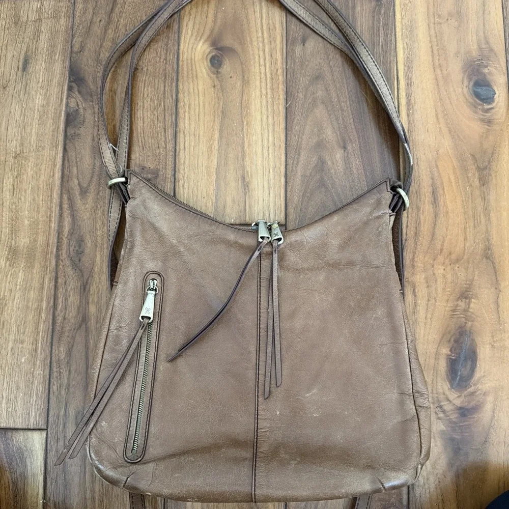 Hobo Int Merrin Convertible Backpack Bag Caramel Vtg Leather Broken In Boho